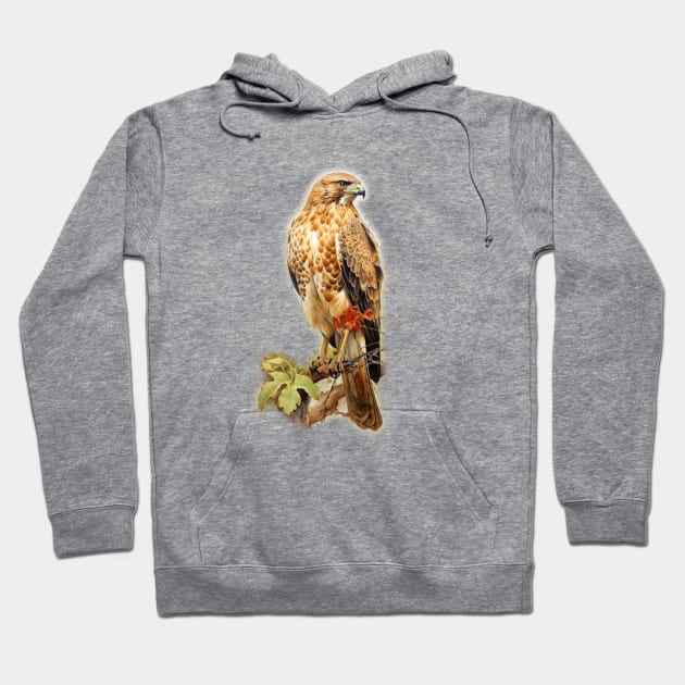 Red Tailed Hawk - Raptor Hoodie by ZombieTeesEtc